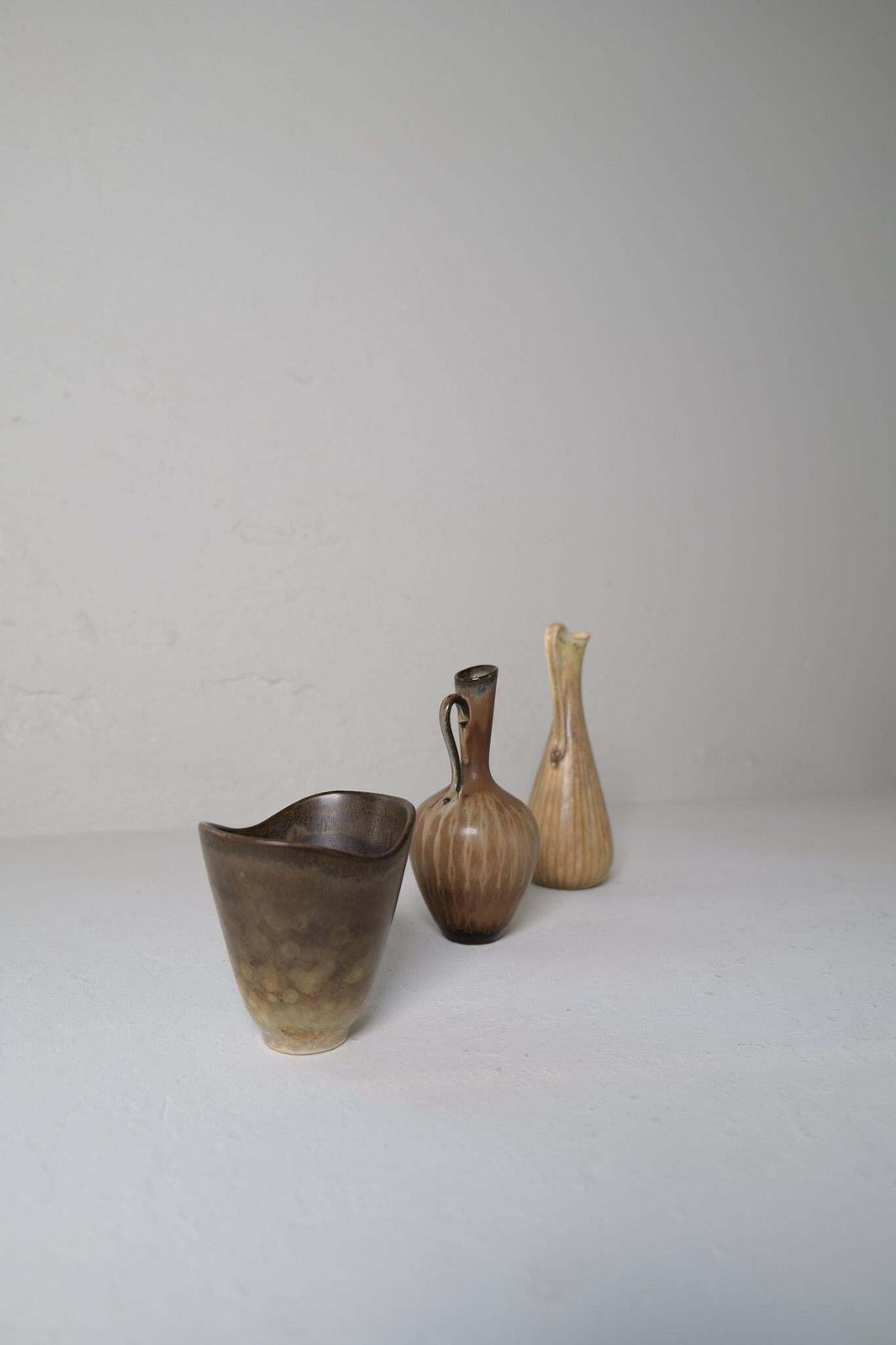 Collection Of 3 Ceramic Vessels By Gunnar Nylund Rörstrand Sweden, 1950s photo buy