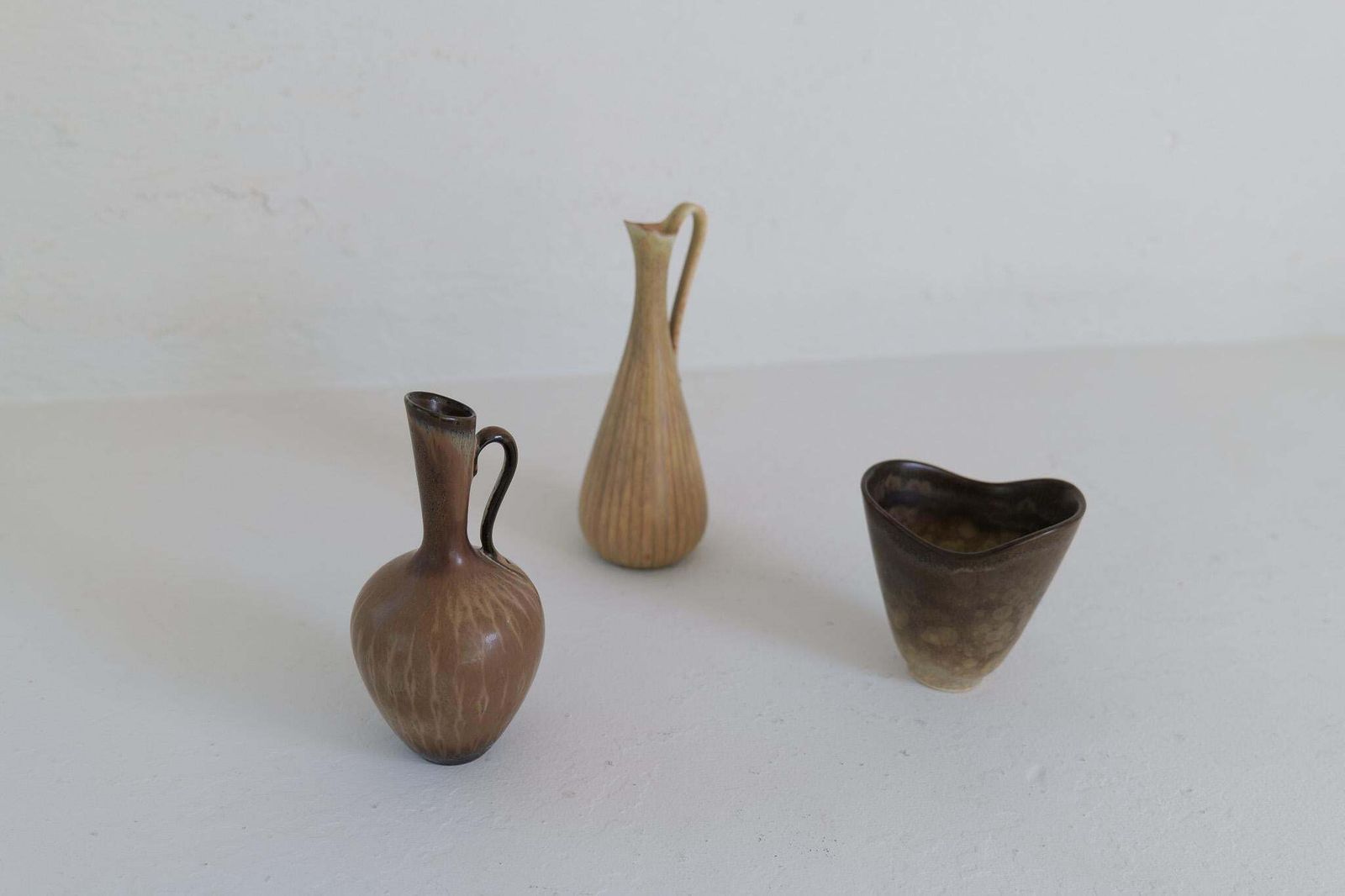 photo vinterior Collection Of 3 Ceramic Vessels By Gunnar Nylund Rörstrand Sweden, 1950s