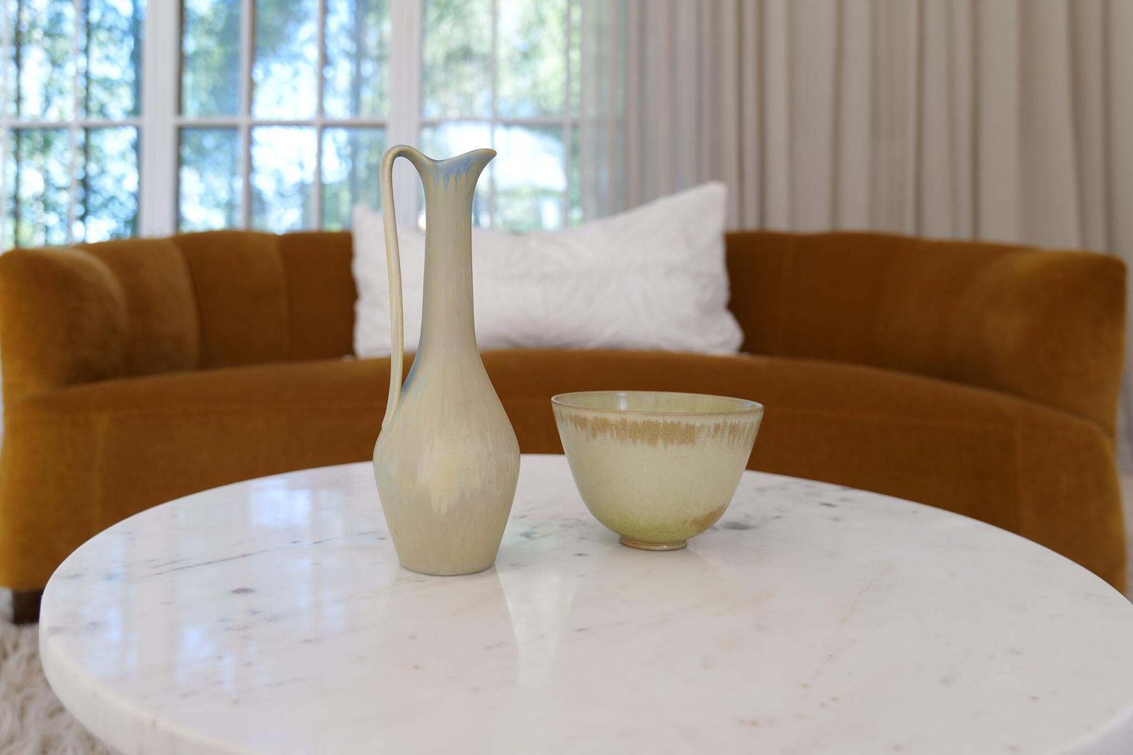 Collection Of 2 Ceramic Vessels By Gunnar Nylund Rörstrand Sweden, 1950s photo 1632.0