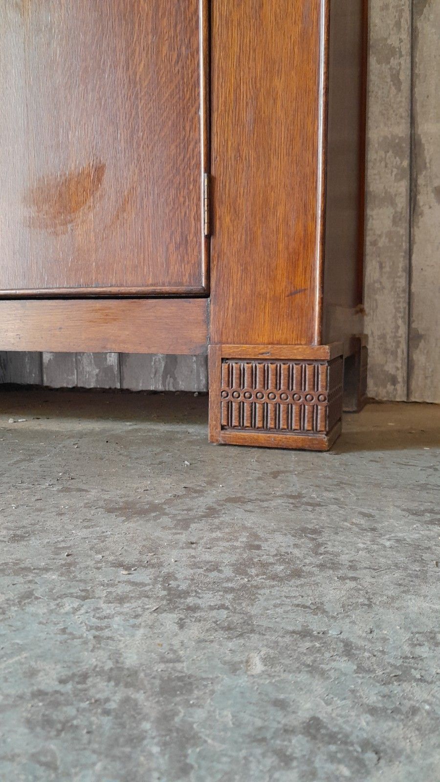 Art Deco Solid Oakb 2 Door Wardrobe With Original Handles  Lock And Key photo for sale