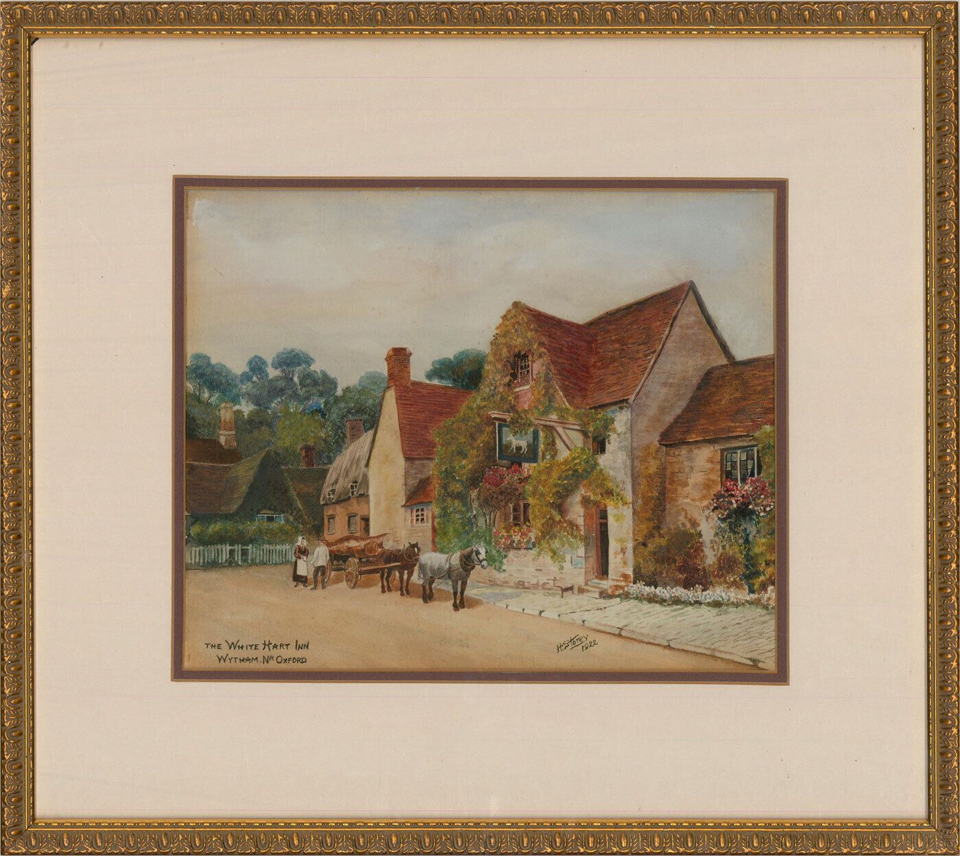 H. Storey   1922 Watercolour, The White Hart Inn