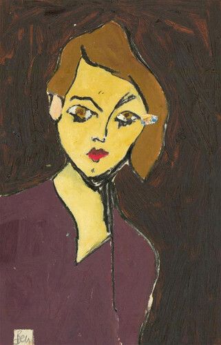 Ben Carrivick   Contemporary Oil, Wearing Brown