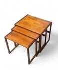 G Plan Teak Nest Of Tables Mid Century Retro Quadrille Chequered Tops photo for sale