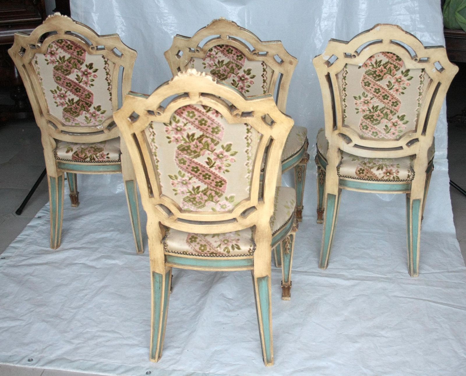 Set Of 4 Napoleon III Chairs, Second Half Of The Nineteenth Century, France photo vintage