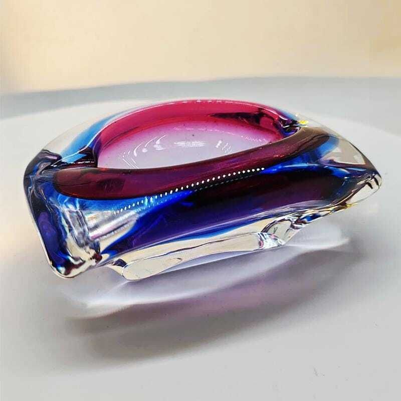 1960s Ashtray Or Catch All In Murano Glass. Made In Italy. photo 185.0