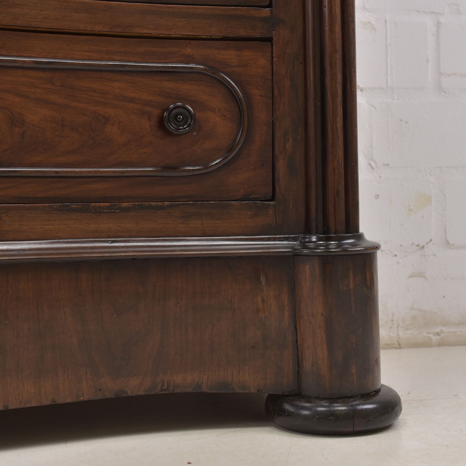 Antique! Chest Of Drawers Restored Walnut Around 1870 Vertiko Tall Chest Of Drawers photo vintage