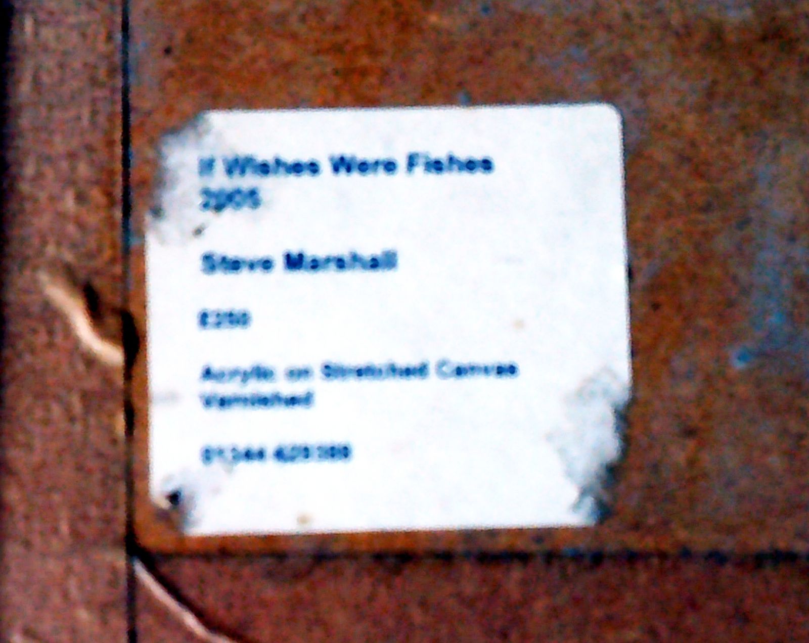 Steve Marshall. If Wishes Were Fishes   Original Acrylic On Canvas Ref 5251 photo Art