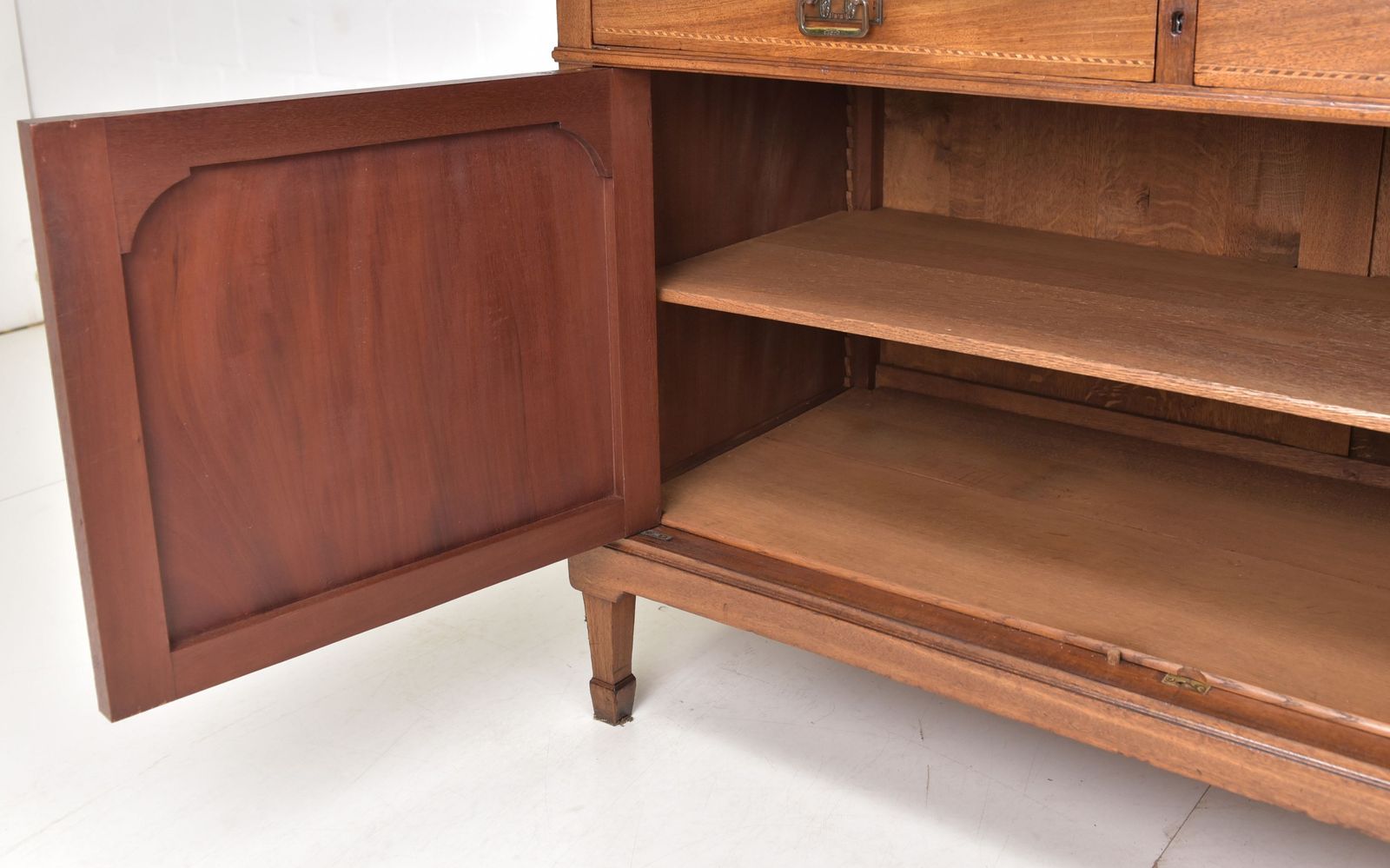 Antique! Chest Of Drawers Restored Mahogany Art Nouveau Marble Sideboard Cabinet photo Furniture