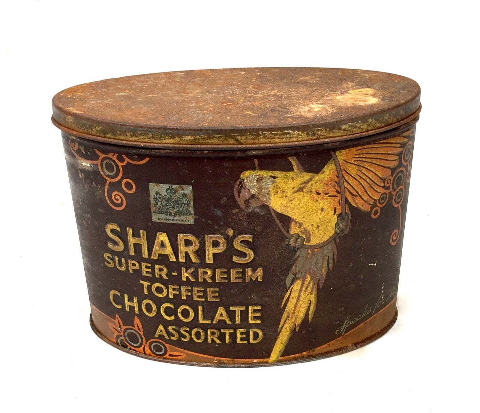 Antique Advertising   Early 20th Century Edward Sharps Super Kreem Toffee Tin photo for sale