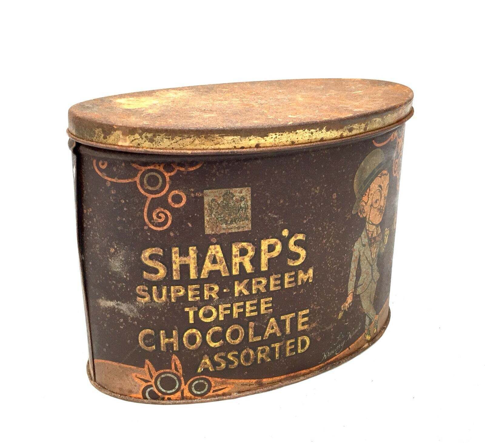 Antique Advertising   Early 20th Century Edward Sharps Super Kreem Toffee Tin photo 65.0