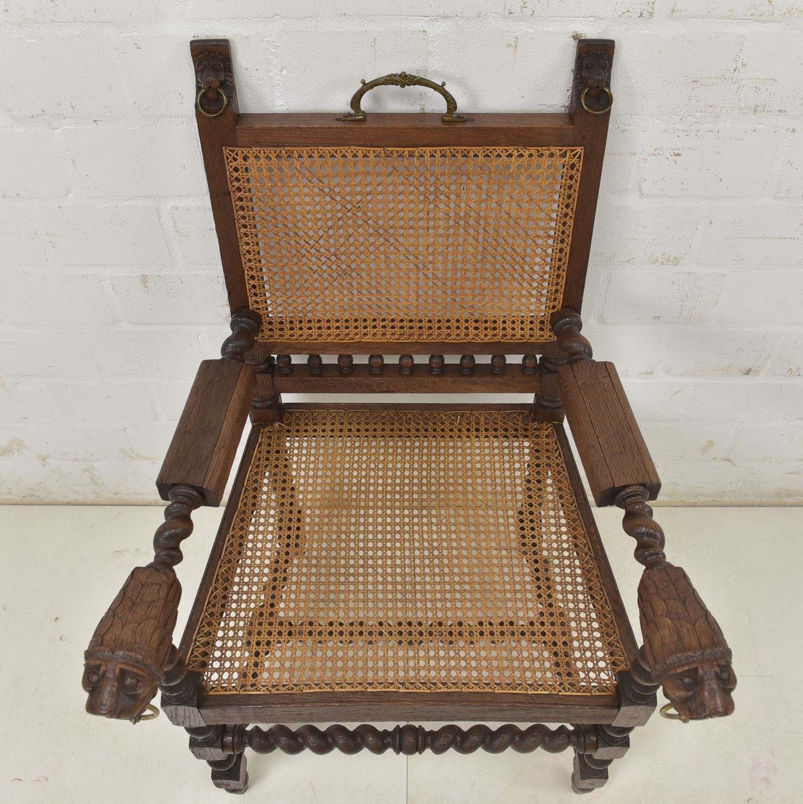 Antique! Pair Of Armchairs Restored From The Wilhelminian Period Around 1880. Solid Oak Armchairs. photo buy