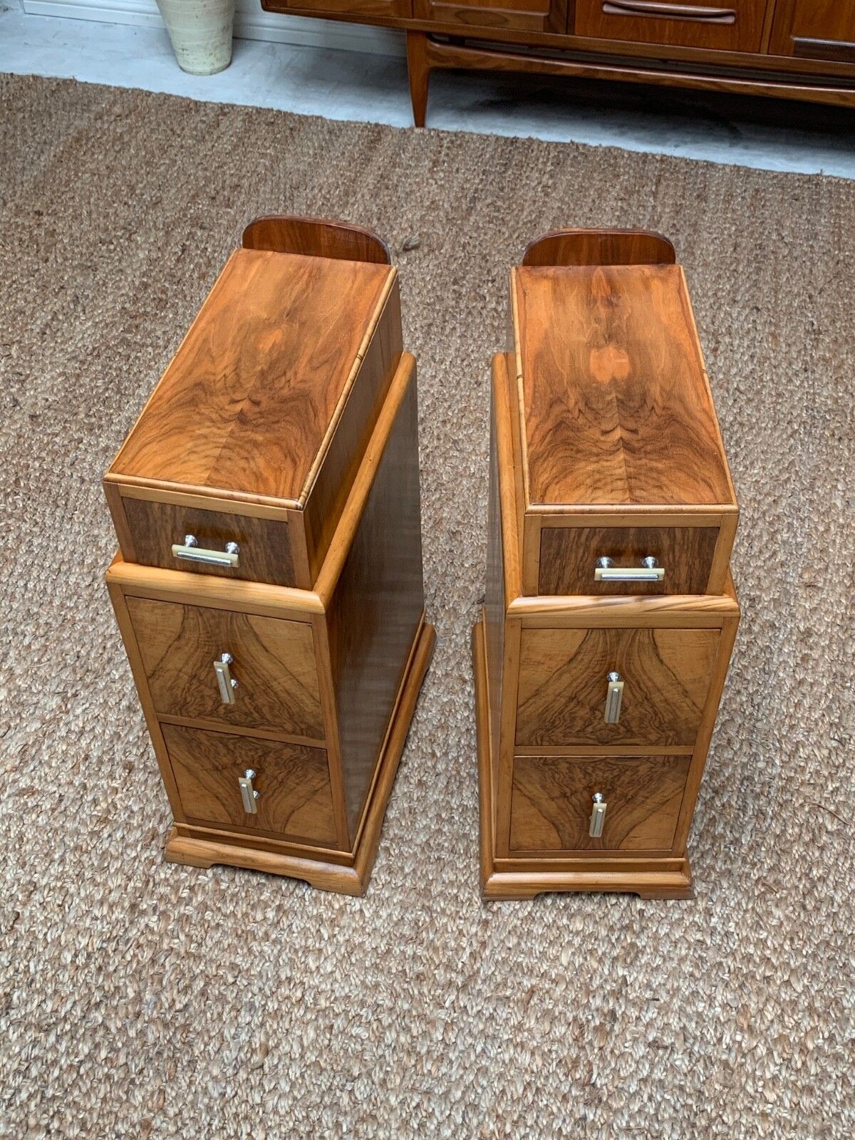 Art Deco Walnut Bedside Cabinet photo 1400.0