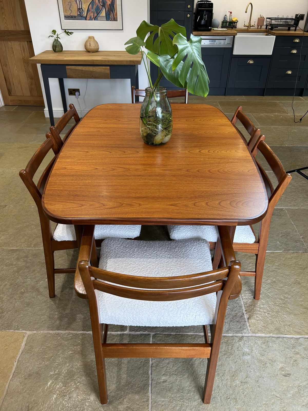 G Plan Fresco Vintage Extending Dining Table And 6 Mid Century Chairs photo vintage