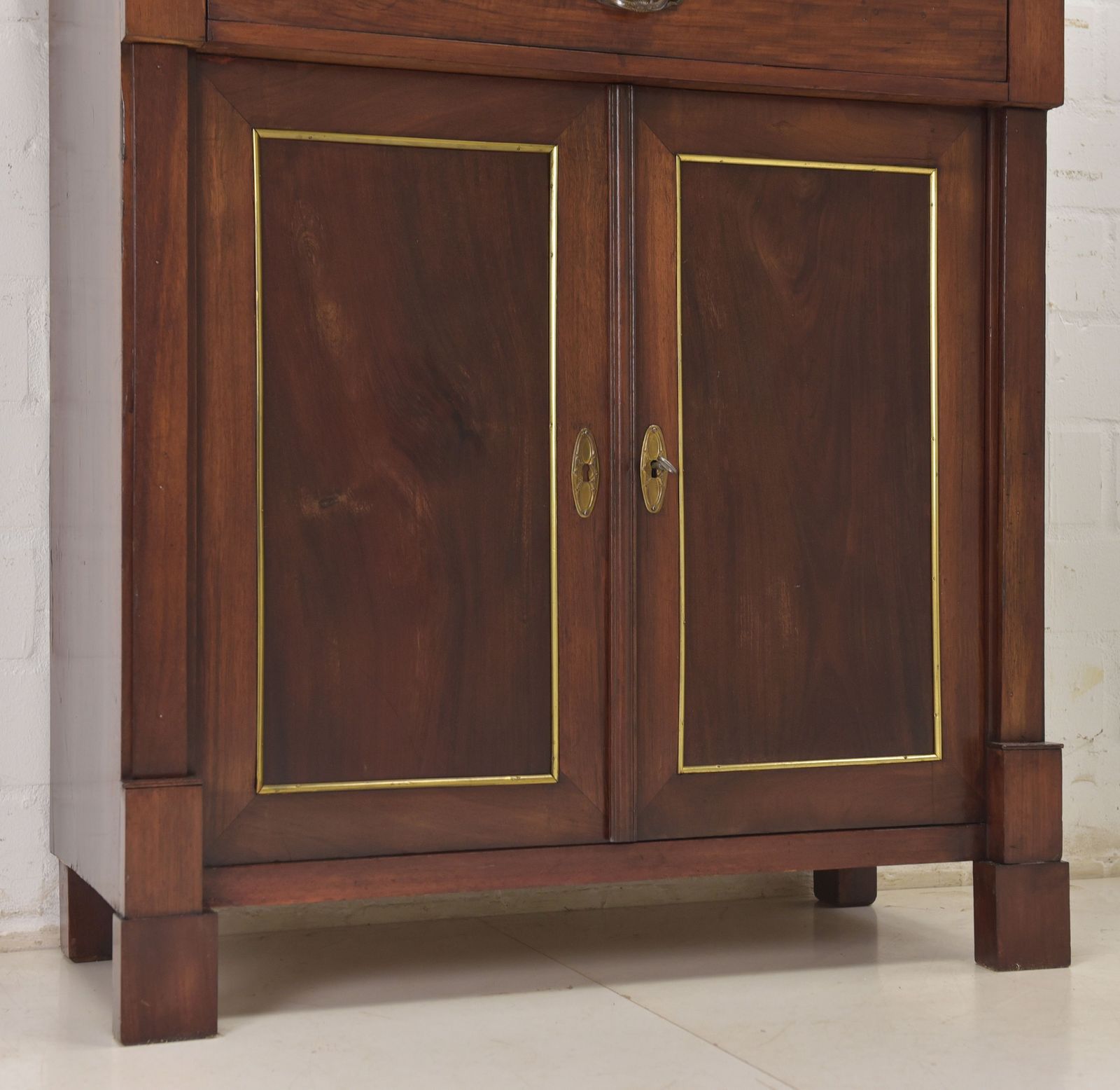 photo for sale Antique! Small Cabinet Restored Mahogany Chest Of Drawers Vertiko Narrow