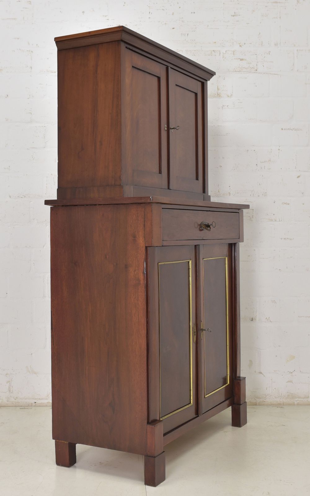 Furniture Antique! Small Cabinet Restored Mahogany Chest Of Drawers Vertiko Narrow photo