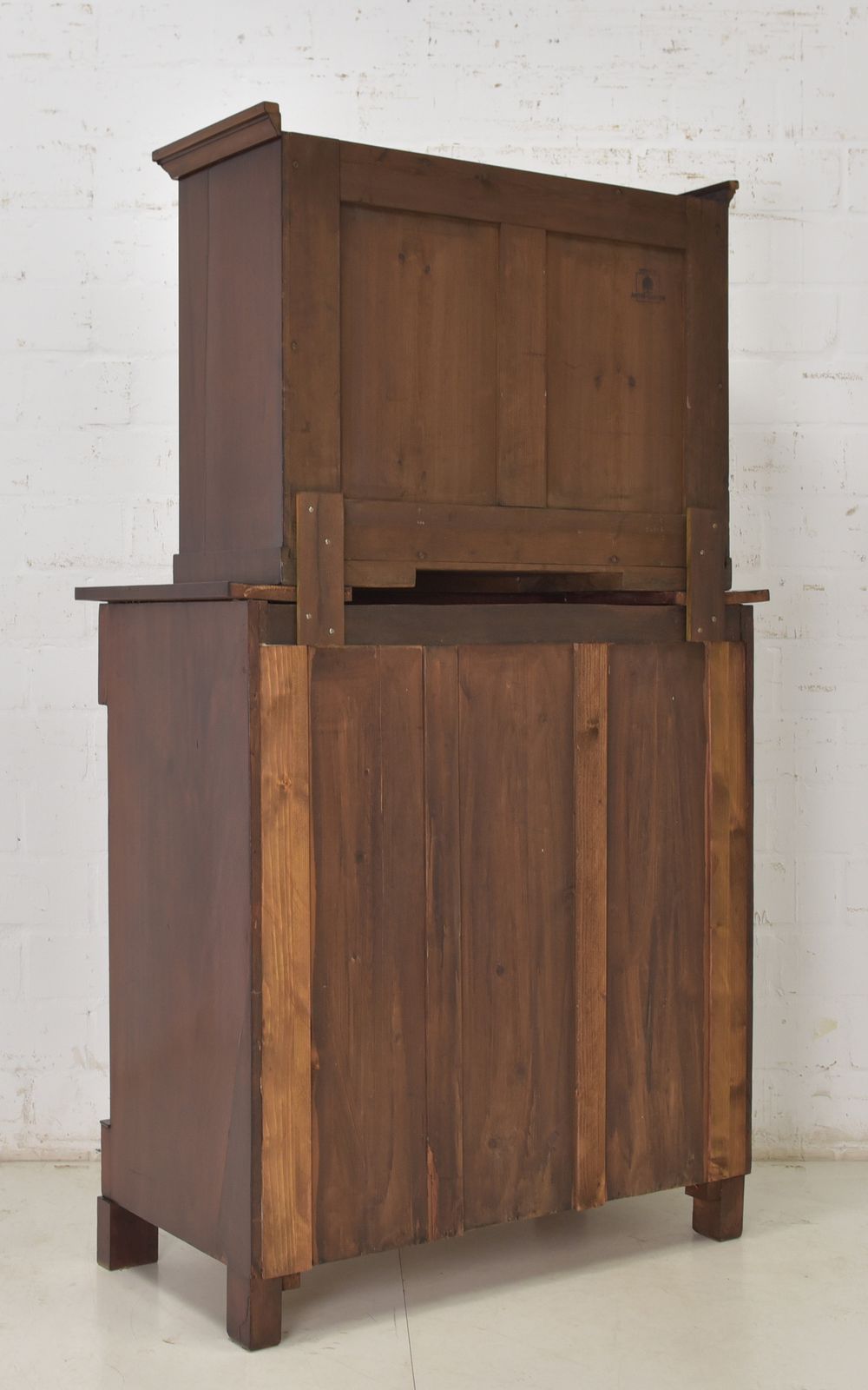 1272.0 Antique! Small Cabinet Restored Mahogany Chest Of Drawers Vertiko Narrow photo