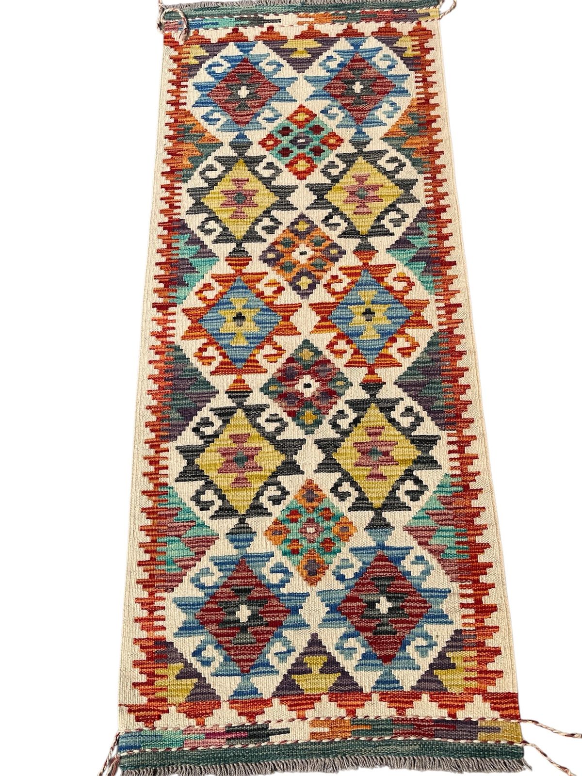 Hand Knotted Chobi Kilim Runner Rug 156 X 61cm photo Textiles