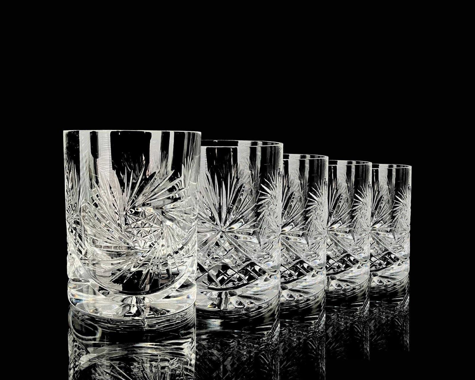 Boheemse Whiskyglazen | 5 Stuks | Rondom Geslepen