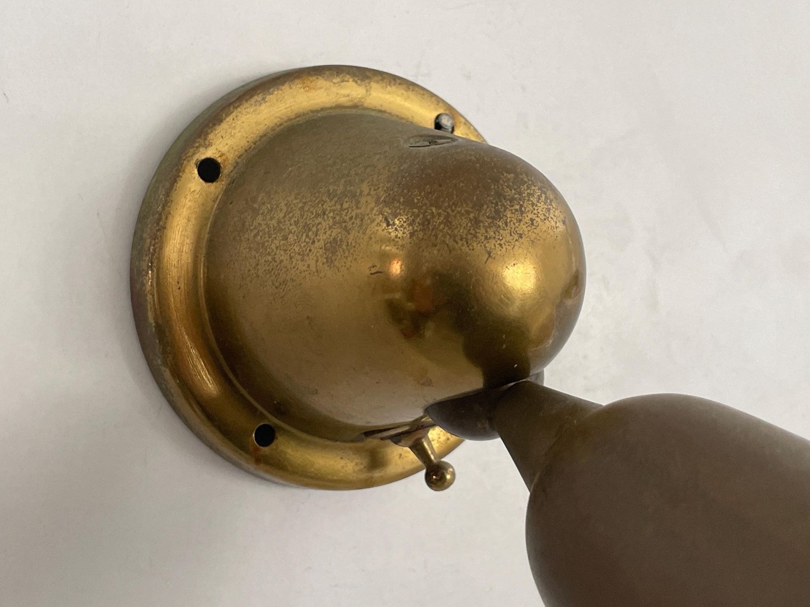 Art Deco Brass Pair Of Wall Lamps, 1940s, Italy photo buy