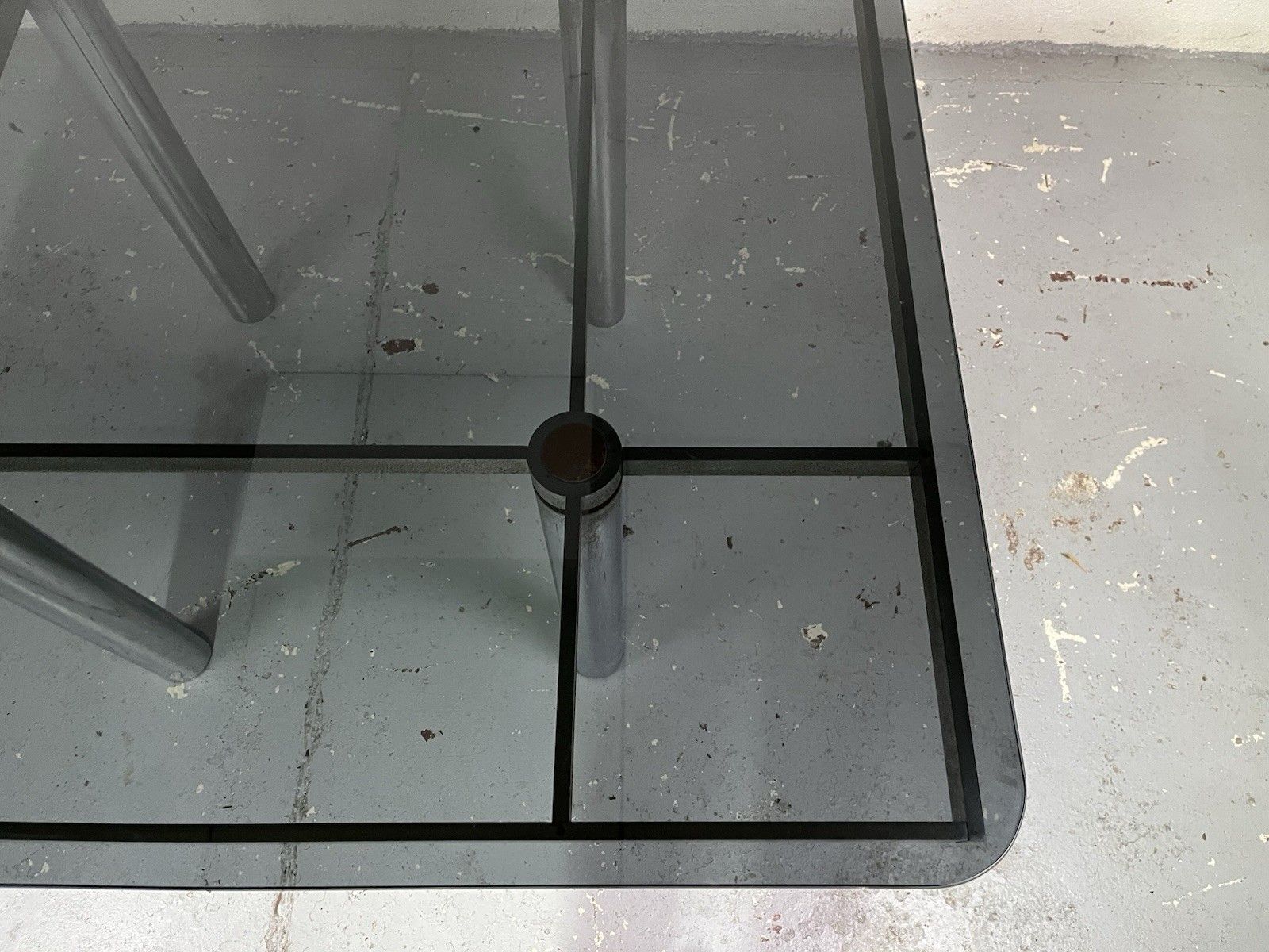 photo buy Andrè Afra Tobia Glass Steel Table Shoe Gavina 70’s Vintage Design