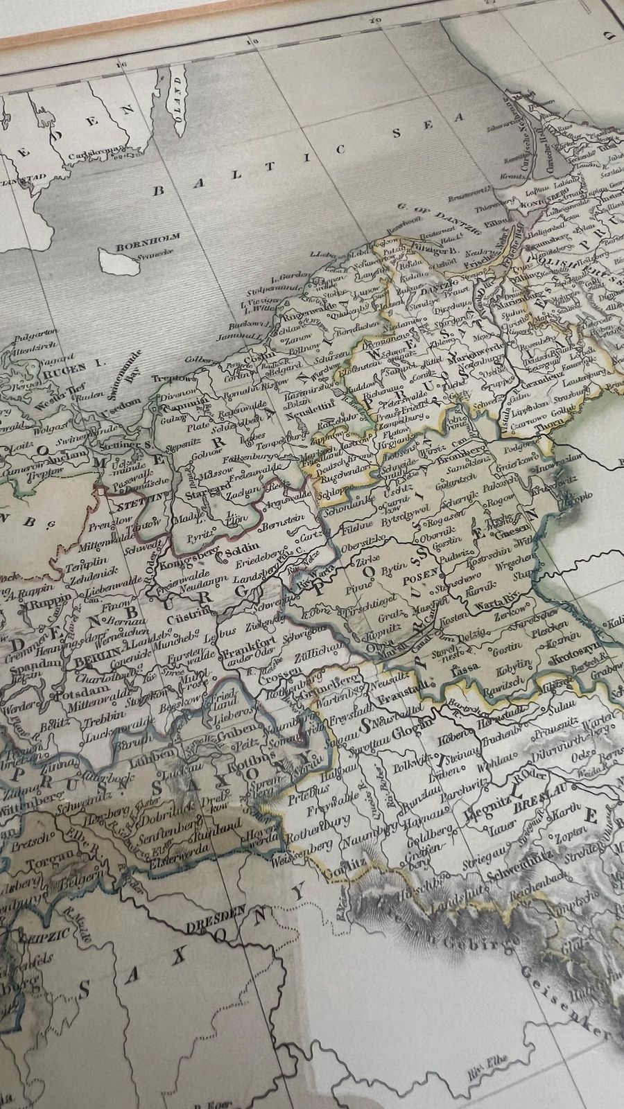 1850s Map Of Prussia By J. Archer photo Art