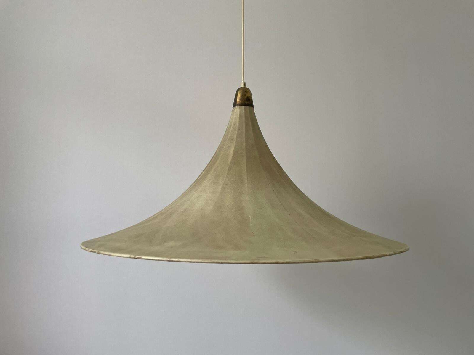 Trumpet Design Italian Xxl Cocoon Pendant Lamp, 1960s, Italy photo Lighting