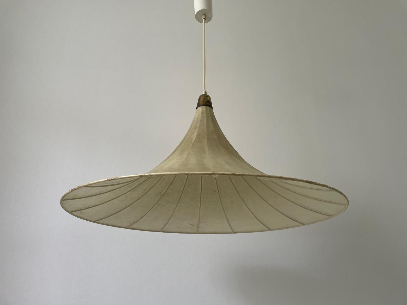 Trumpet Design Italian Xxl Cocoon Pendant Lamp, 1960s, Italy photo 4634.0