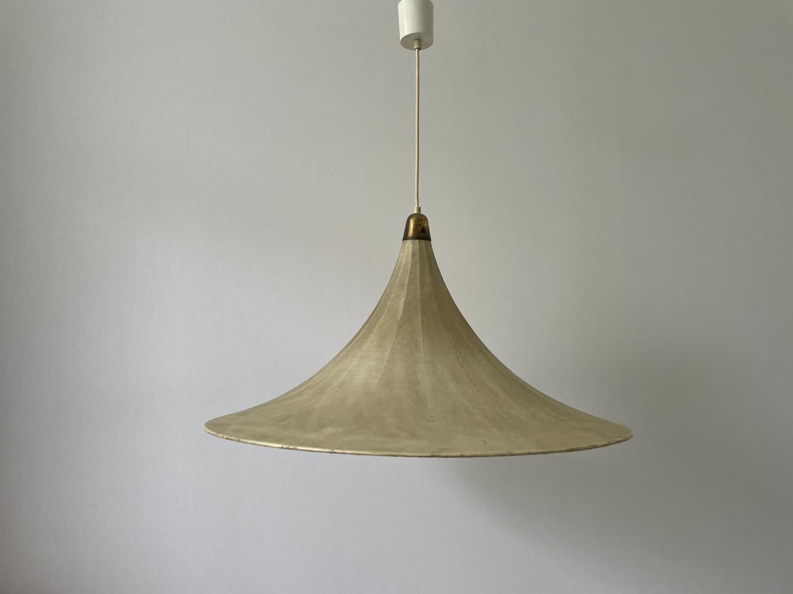 photo for sale Trumpet Design Italian Xxl Cocoon Pendant Lamp, 1960s, Italy