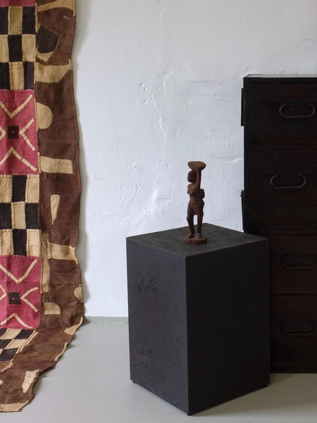 Mid Century Hand Carved African Woman Sculpture photo buy