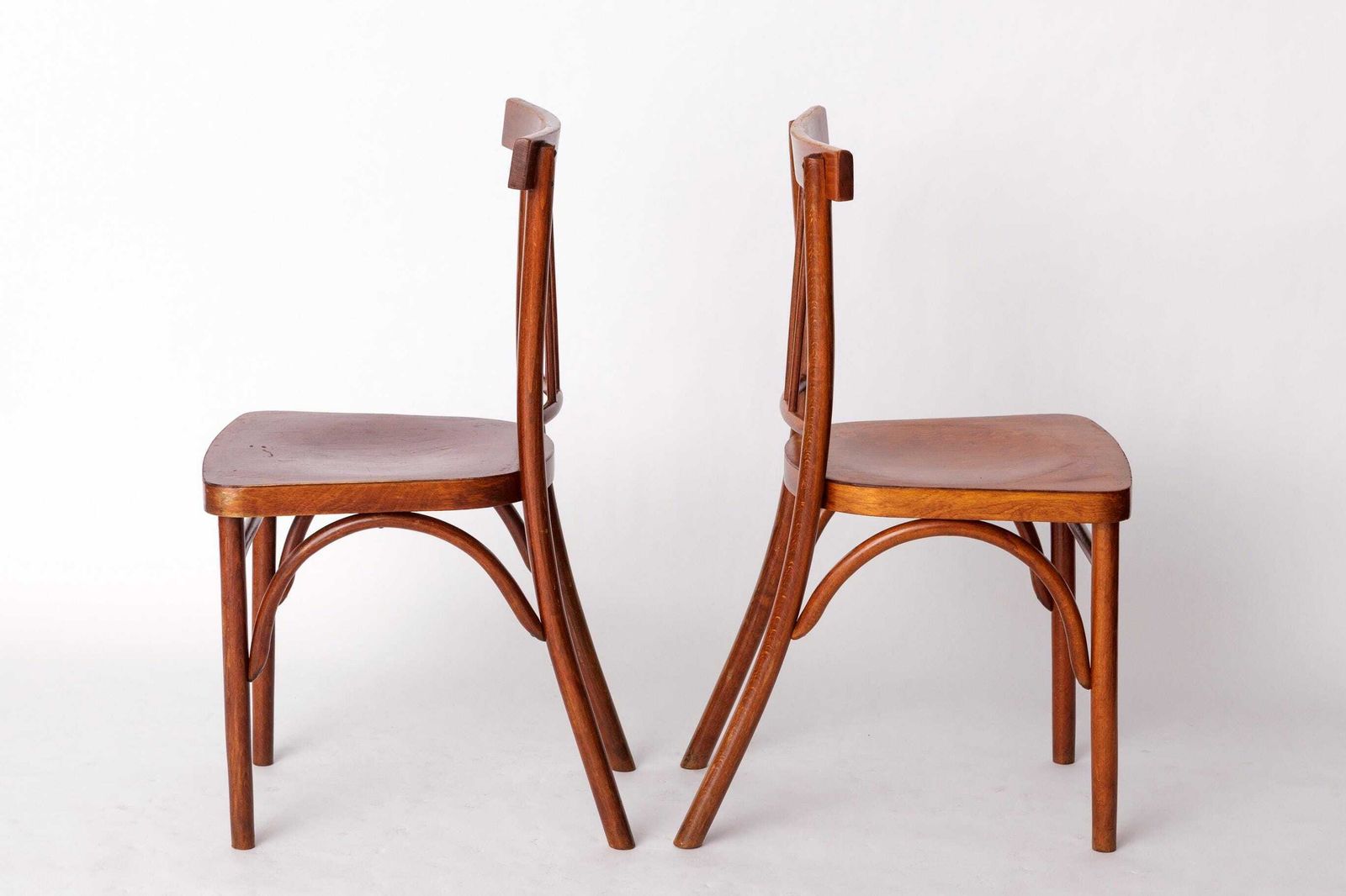 Pair Of Soviet Beech Dining Chairs – 1978 Vintage, Refurbished Wood Frame photo 519.0