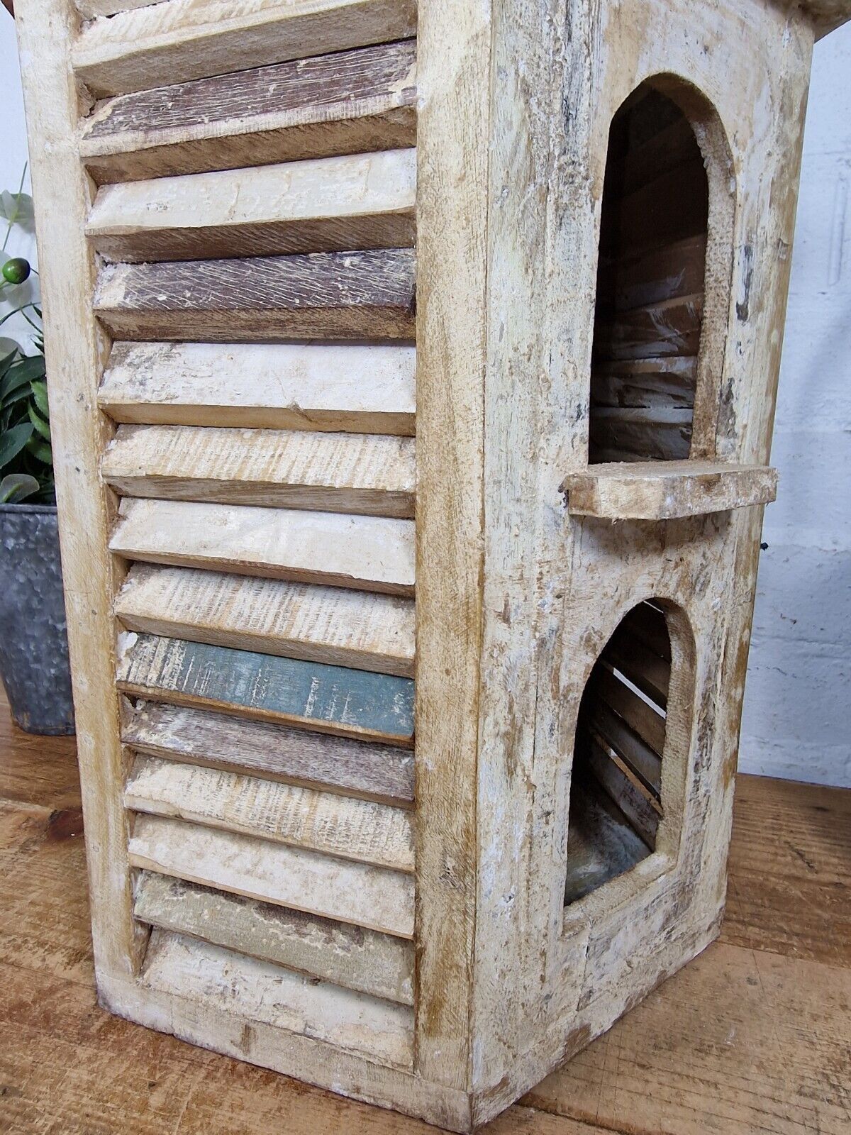 Vintage Reclaimed Wooden Dovecote Birdhouse Nest Box photo Home Decor