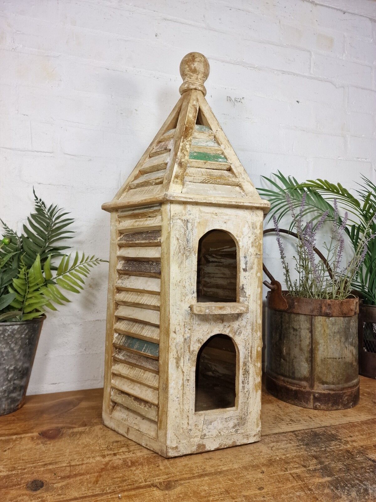 150.0 Vintage Reclaimed Wooden Dovecote Birdhouse Nest Box photo