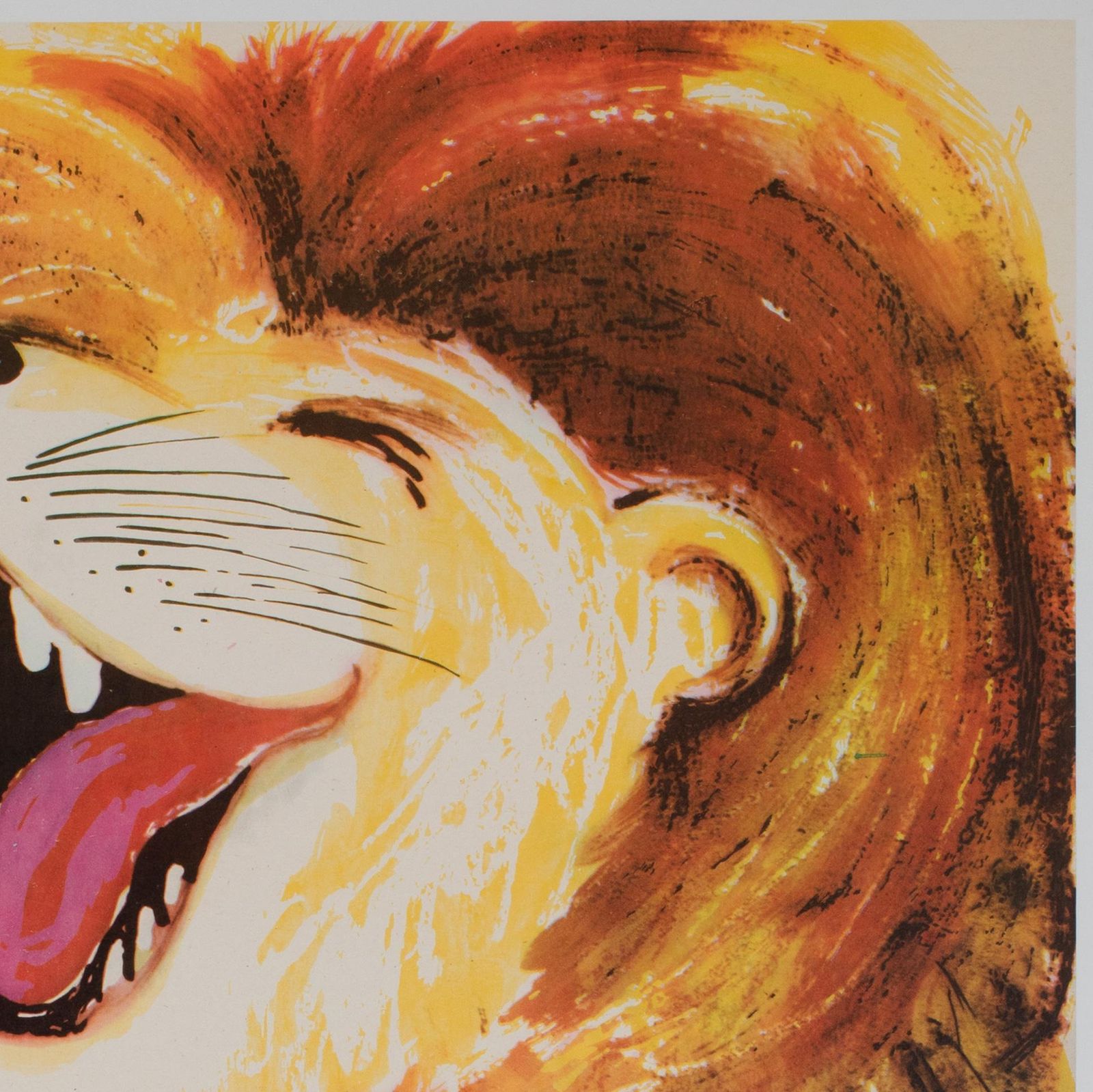 Cyrk Polish Circus Poster Clown And Lion R1982, Miedza Tomaszewski photo Art