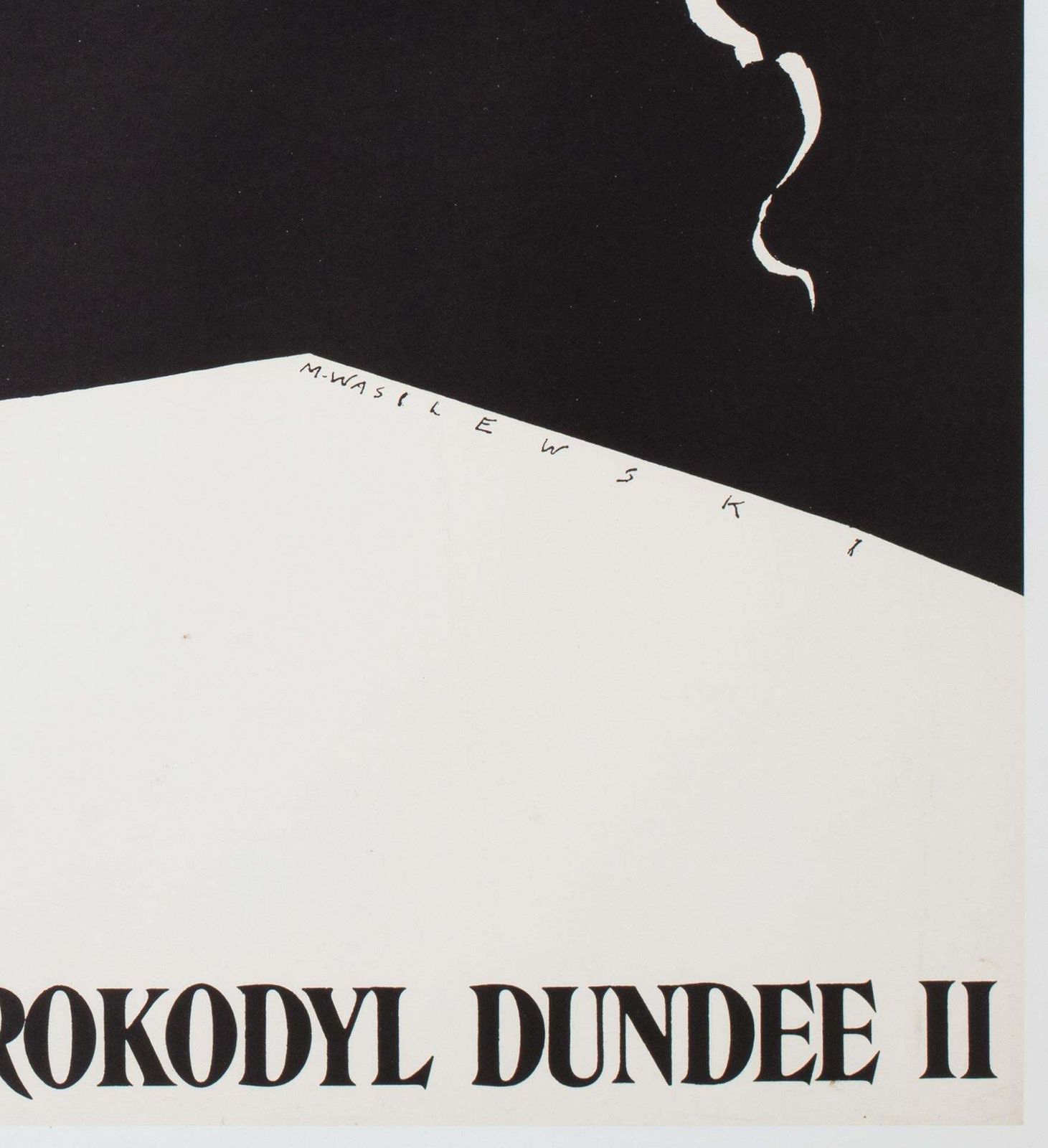 Crocodile Dundee 2 1989 Polish Film Poster Linen Backed, Mieczyslaw Wasilewski photo vintage