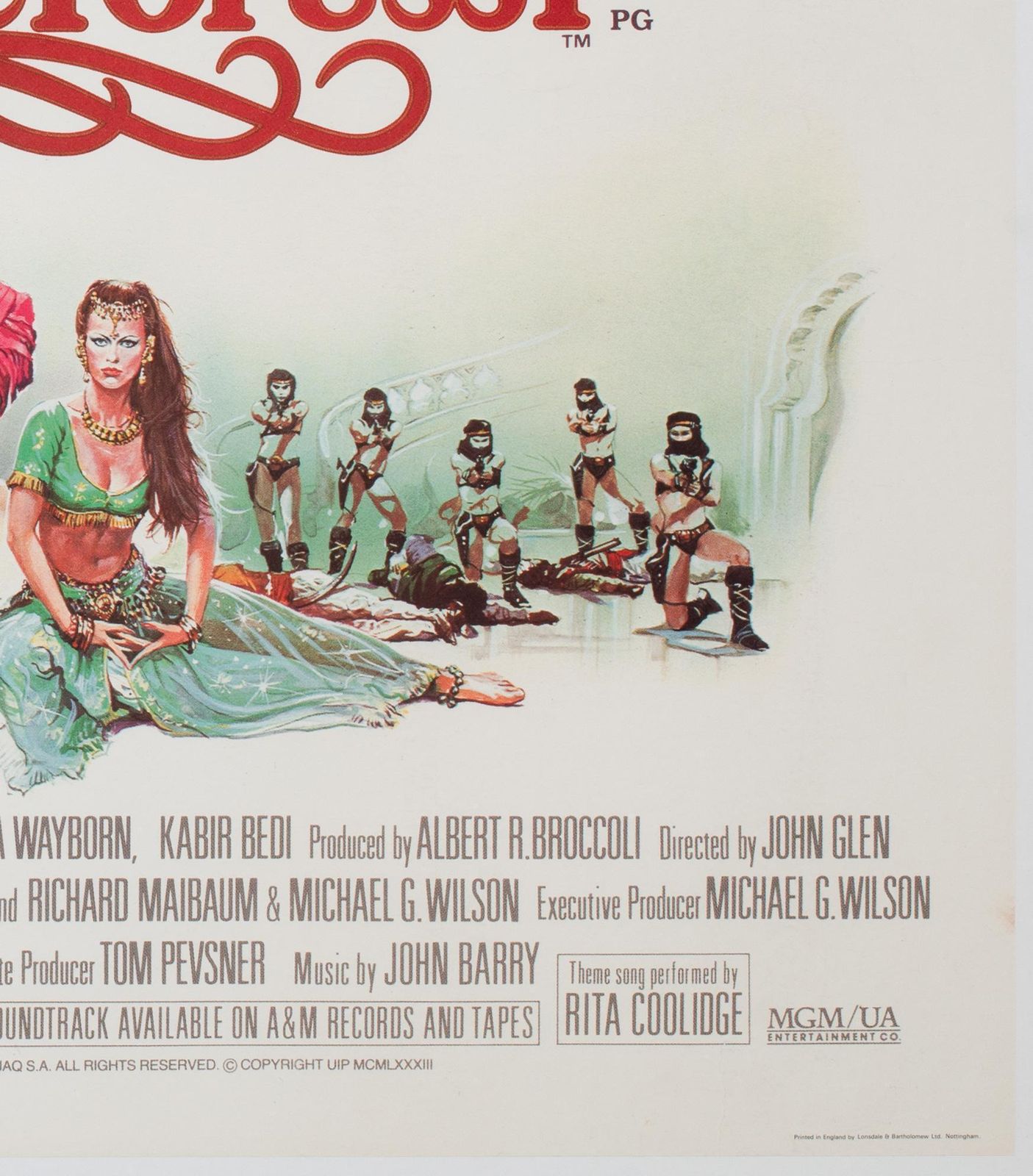 Octopussy 1983 Uk Quad Film Poster, Daniel Goozee photo vintage