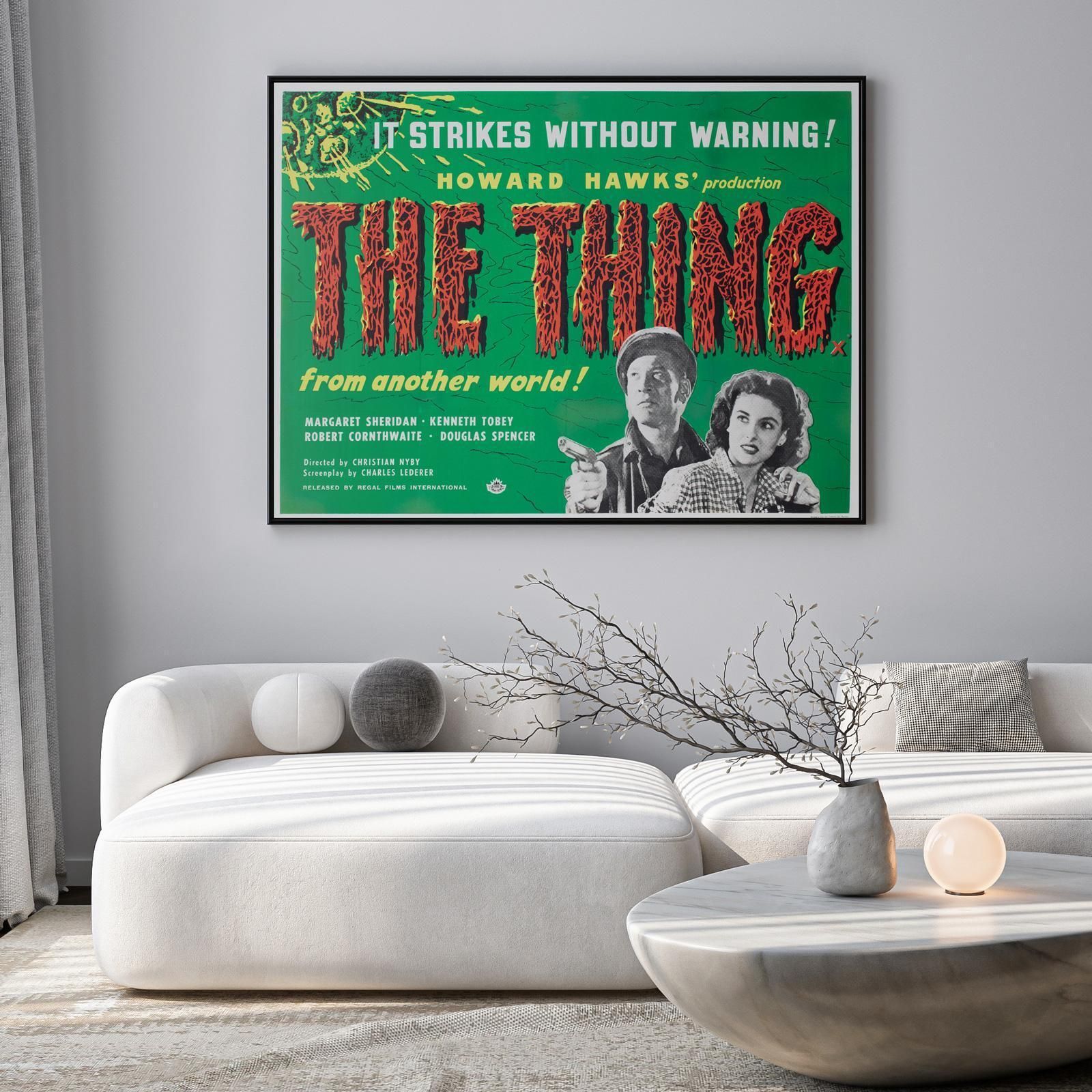 The Thing From Another World R1960s  Uk Quad Film Poster photo furniture