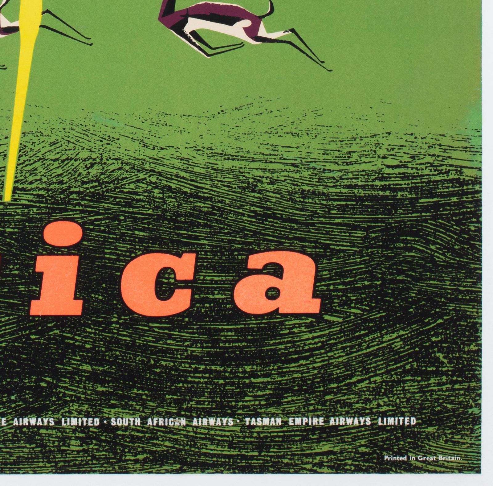 Boac Africa 1956 Travel Advertising  Poster, Maurice Laban photo vintage