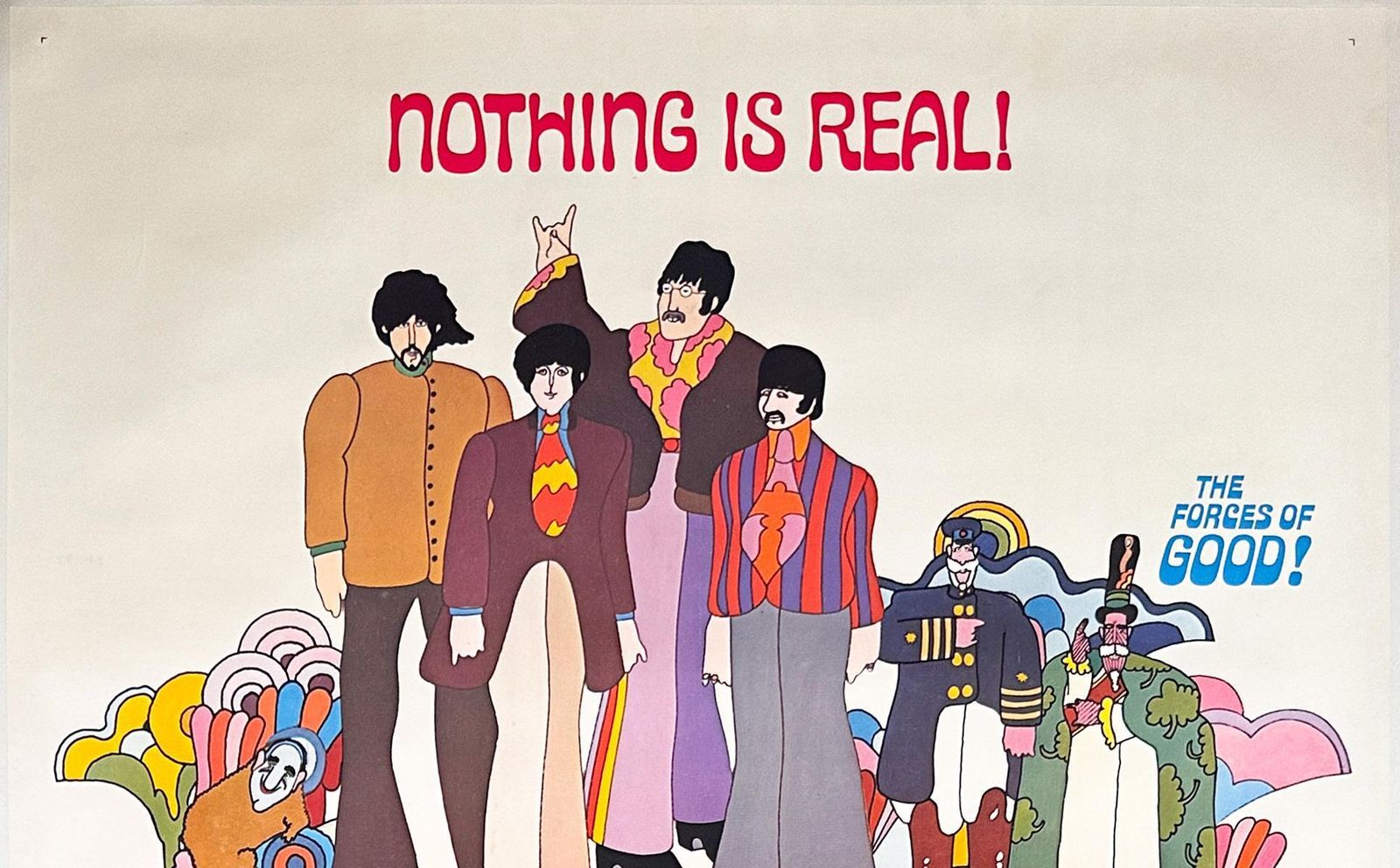 Yellow Submarine The Beatles 1968 Us 3 Sheet Film Poster, Heinz Edelmann photo for sale