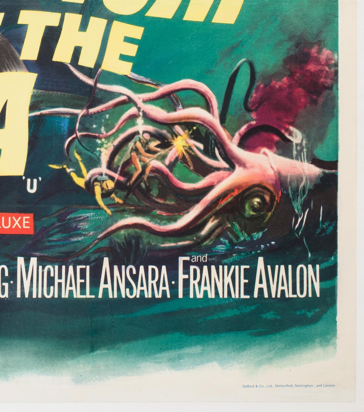 Voyage To The Bottom Of The Sea 1961 Uk Quad Film Poster, Tom Chantrell photo vintage
