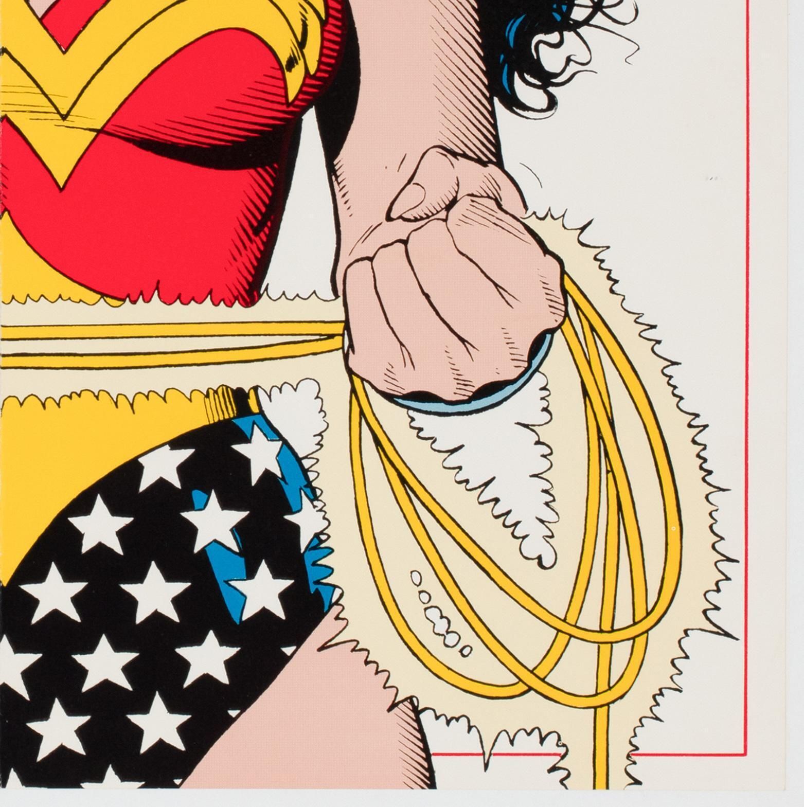 Wonder Woman 1992 Us Dc Comics Promotional Poster, Brian Bolland photo vintage