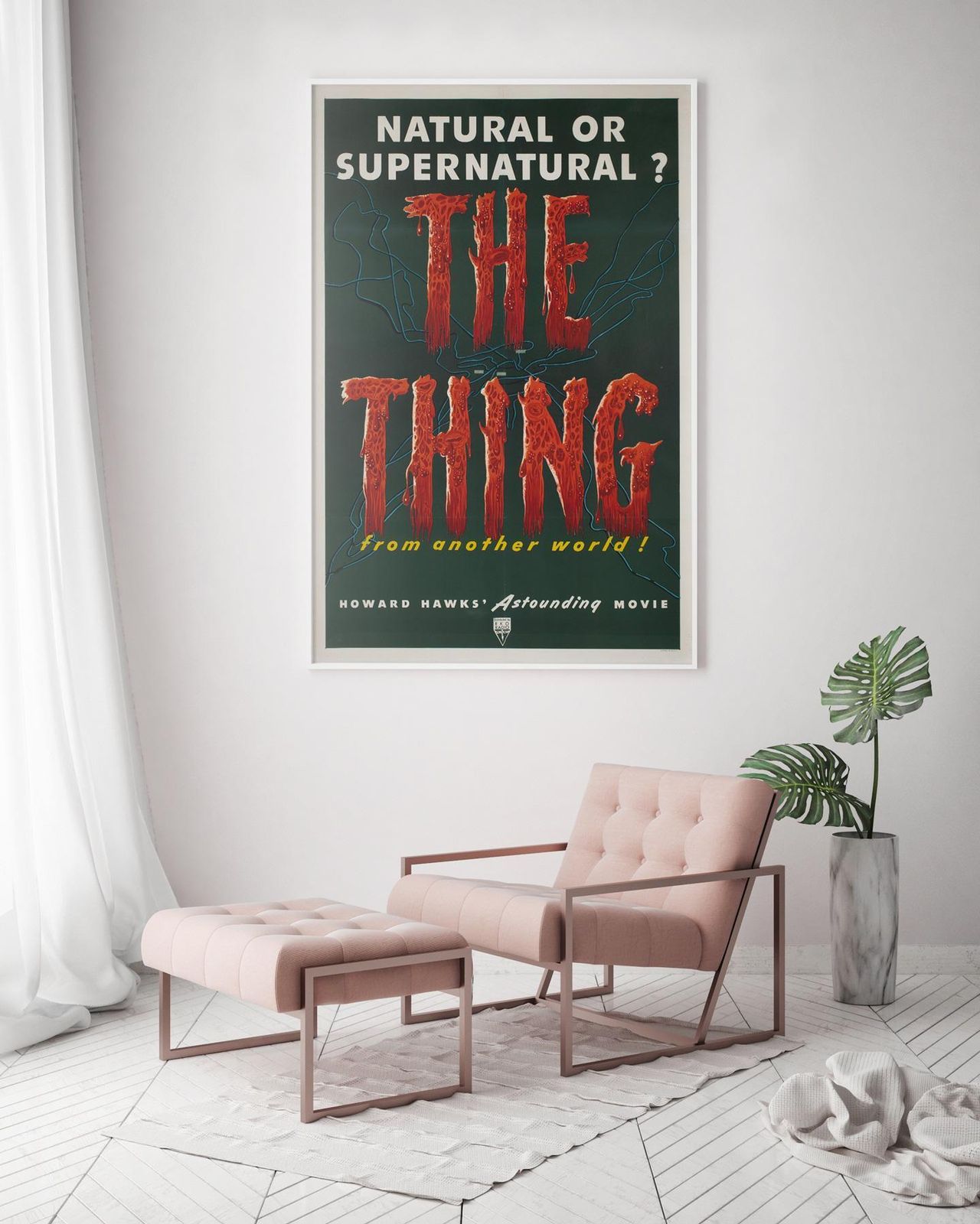 The Thing From Another World 1951 Us 1 Sheet Film Movie Poster photo furniture