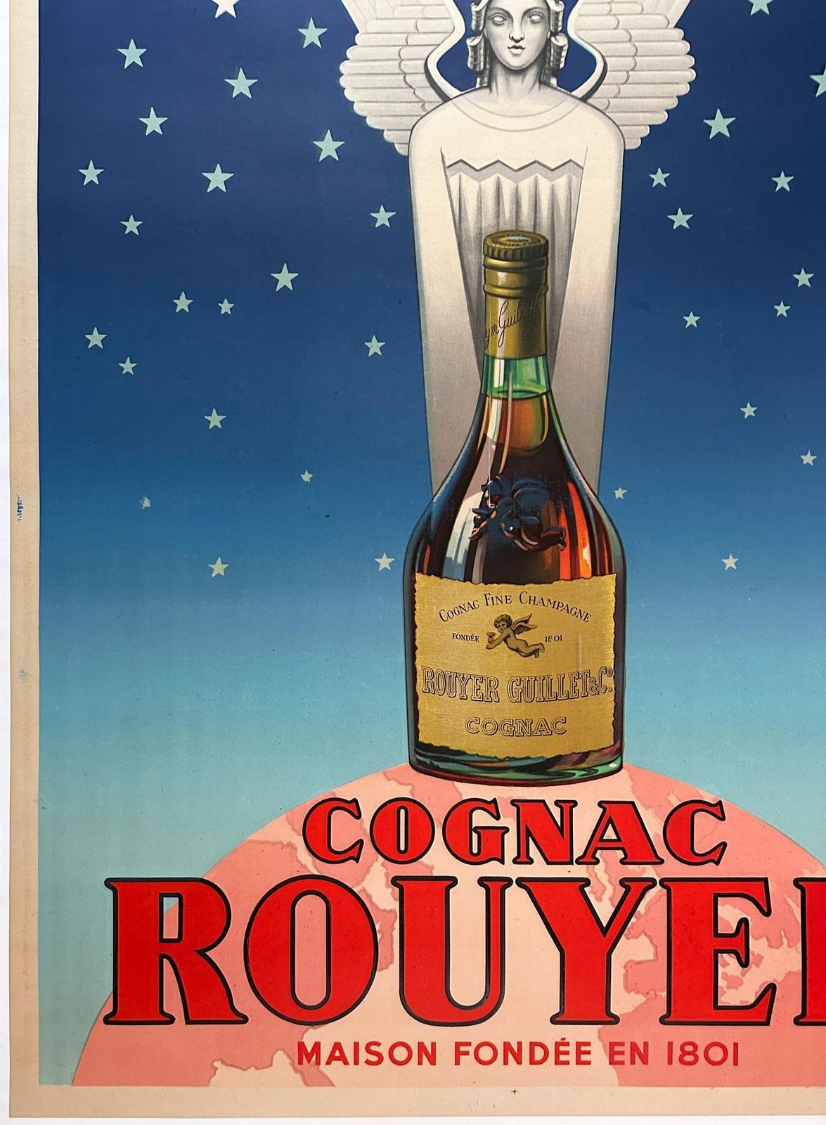 Cognac Rouyer, 1945  Vintage French Alcohol Advertising Poster photo 2387.0