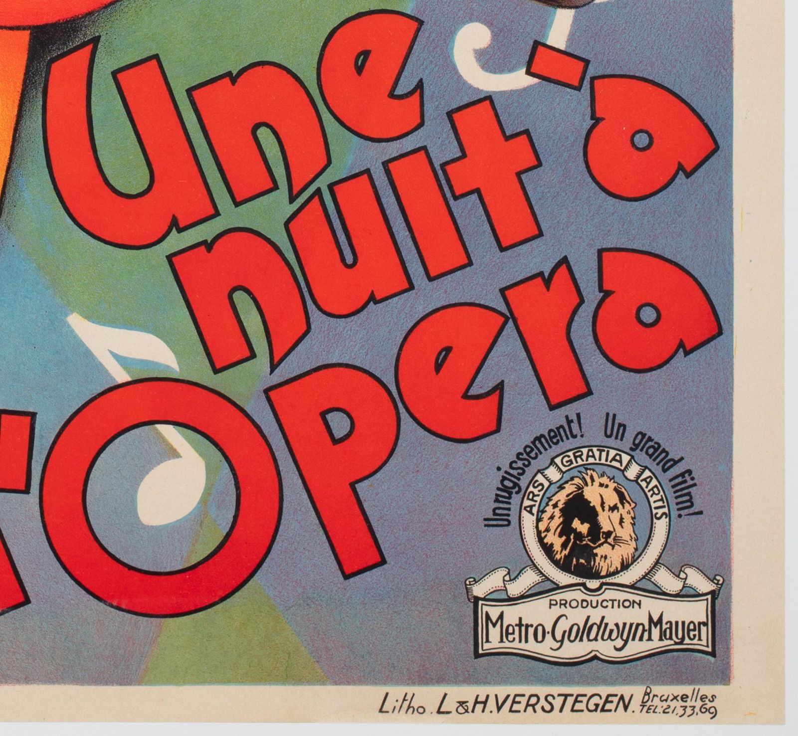 A Night At The Opera  1936 Belgian Film Movie Poster Marx Brothers photo buy