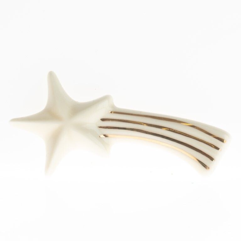 Belleek Irish Gilt Pottery Ceramic Porcelain Nativity Shooting Star