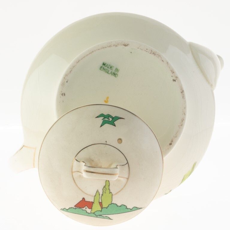 Antique Art Deco Ceramic Pottery Teapot photo furniture