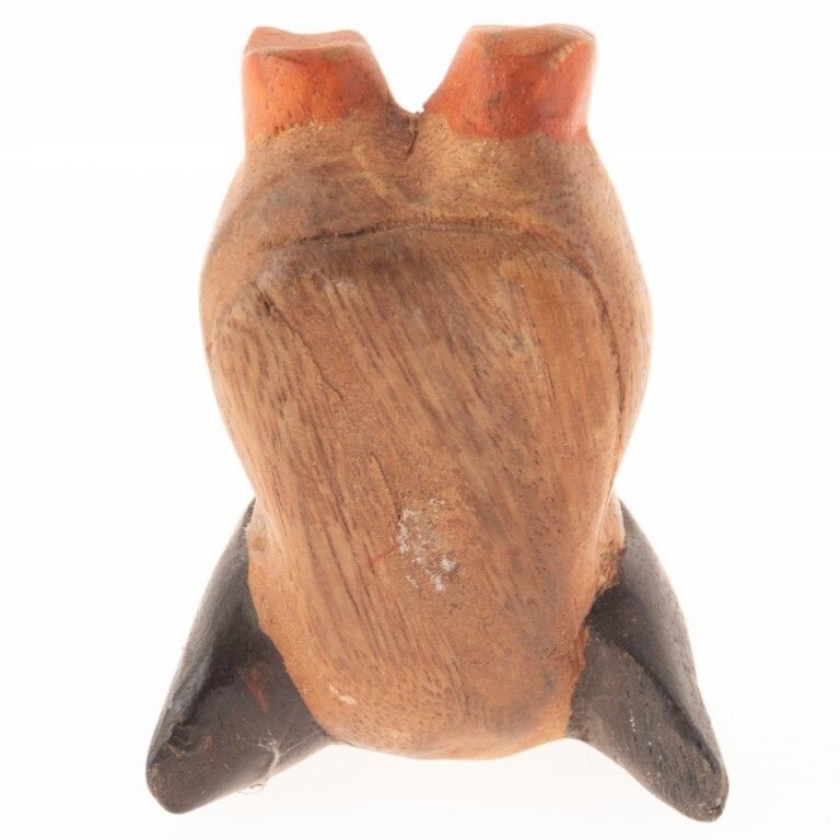 Antique Folk Art Carved Wooden Polychrome Penguin Figure photo furniture
