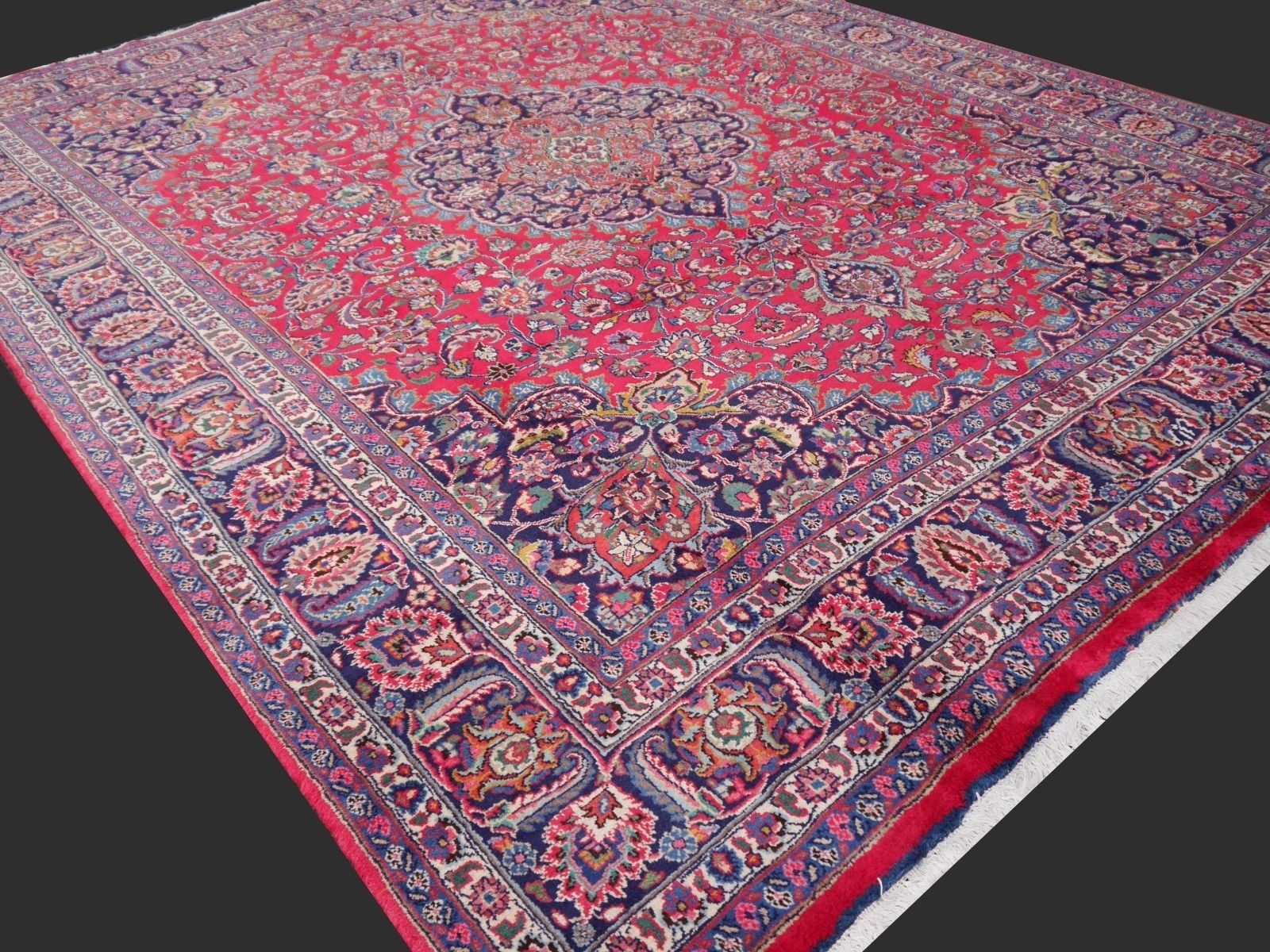 Textiles Fine Hand Knotted Vintage Statement Wool Rug 392 X 291 Cm photo