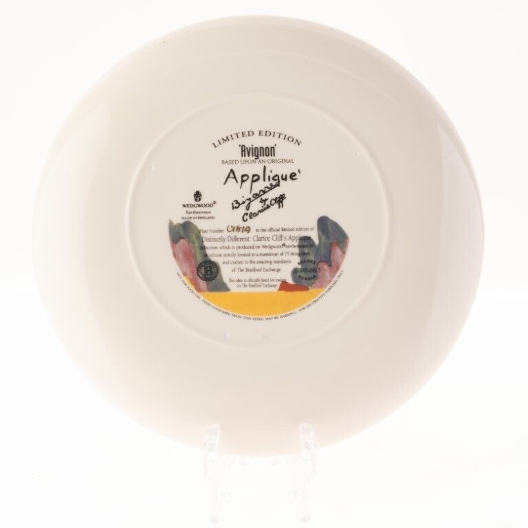 Limited Edition Clarice Cliff Bizarre Series “Avignon” Porcelain Plate By Wedgwood photo furniture