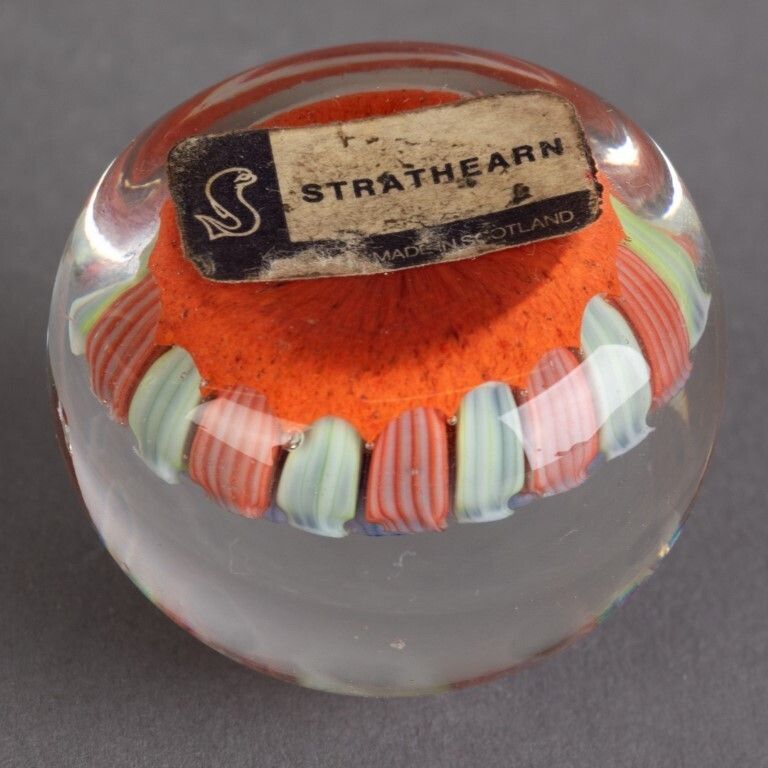 Strathearn Glass Millefiori Paperweight photo furniture