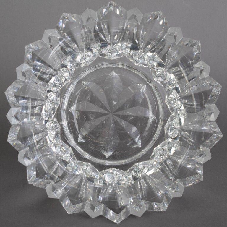 Fine Heavy Crystal Glass “Flower” Bowl photo furniture